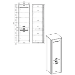 Wohnen Küchenmöbel mit Insel Set - Eture (fünfteilig)