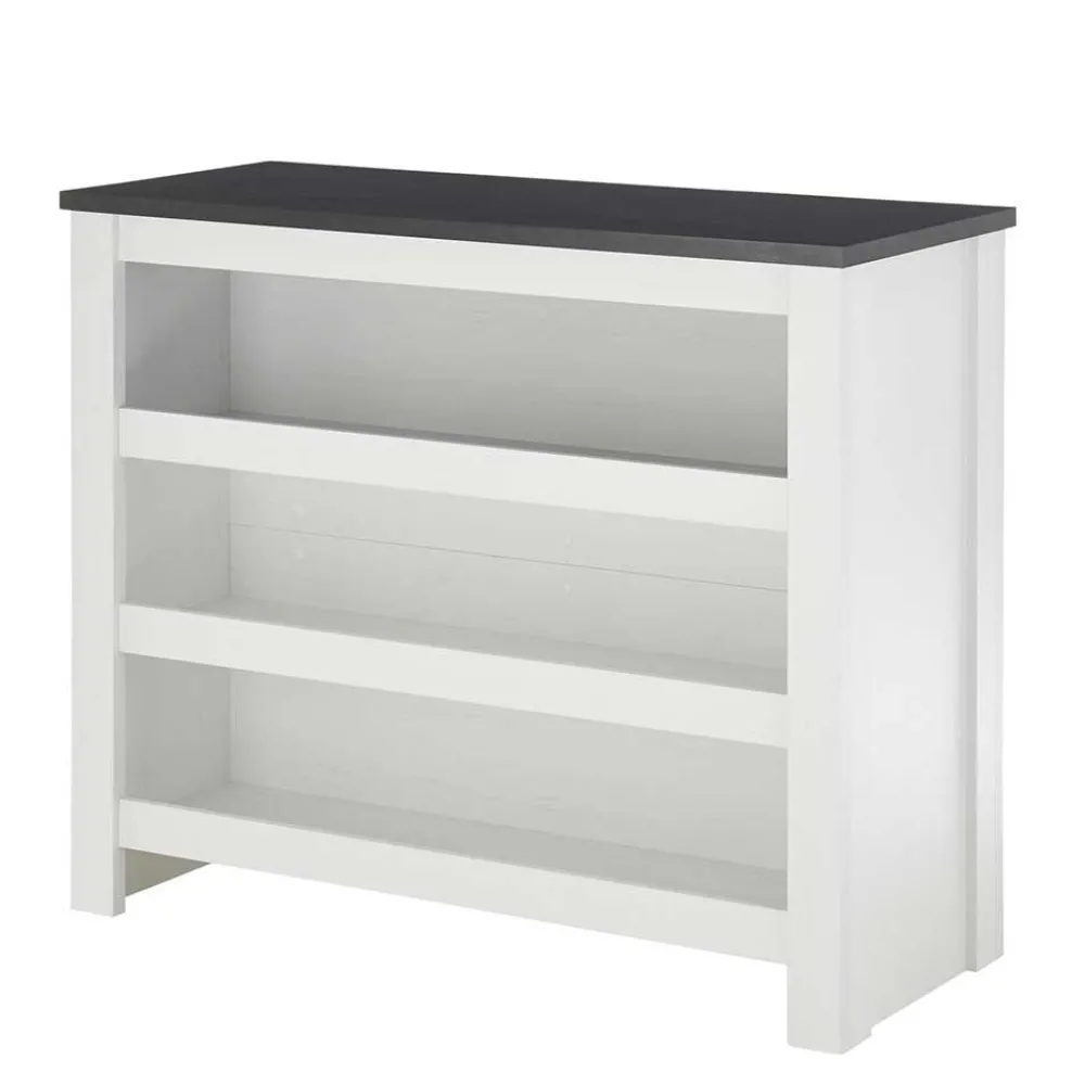 Wohnen Küchenmöbel mit Theke in Weiß & Grau - Eture (sechsteilig)