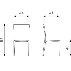 Wohnen Küchenstuhl Annbrit in Hellgrün (4er Set)
