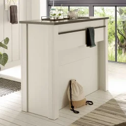 Wohnen Küchentheke in Weiß und Anthrazit - Eture