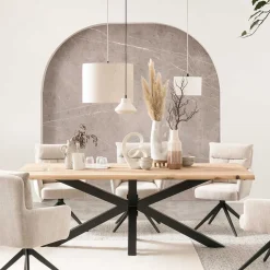 Wohnen Massivholzmöbel|Küchentische*Küchentisch mit Baumkanten Eiche - Deconda