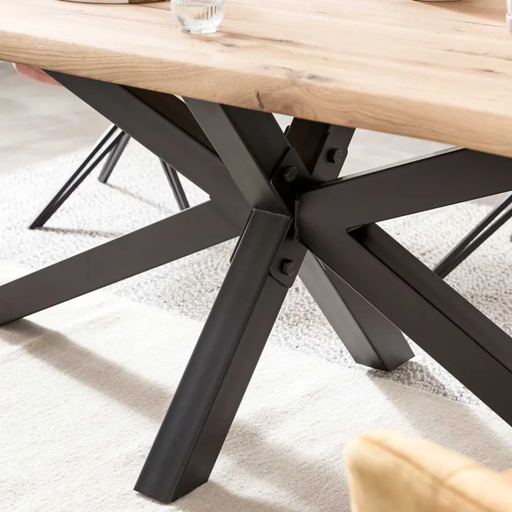 Wohnen Massivholzmöbel|Küchentische*Küchentisch mit Baumkanten Eiche - Deconda