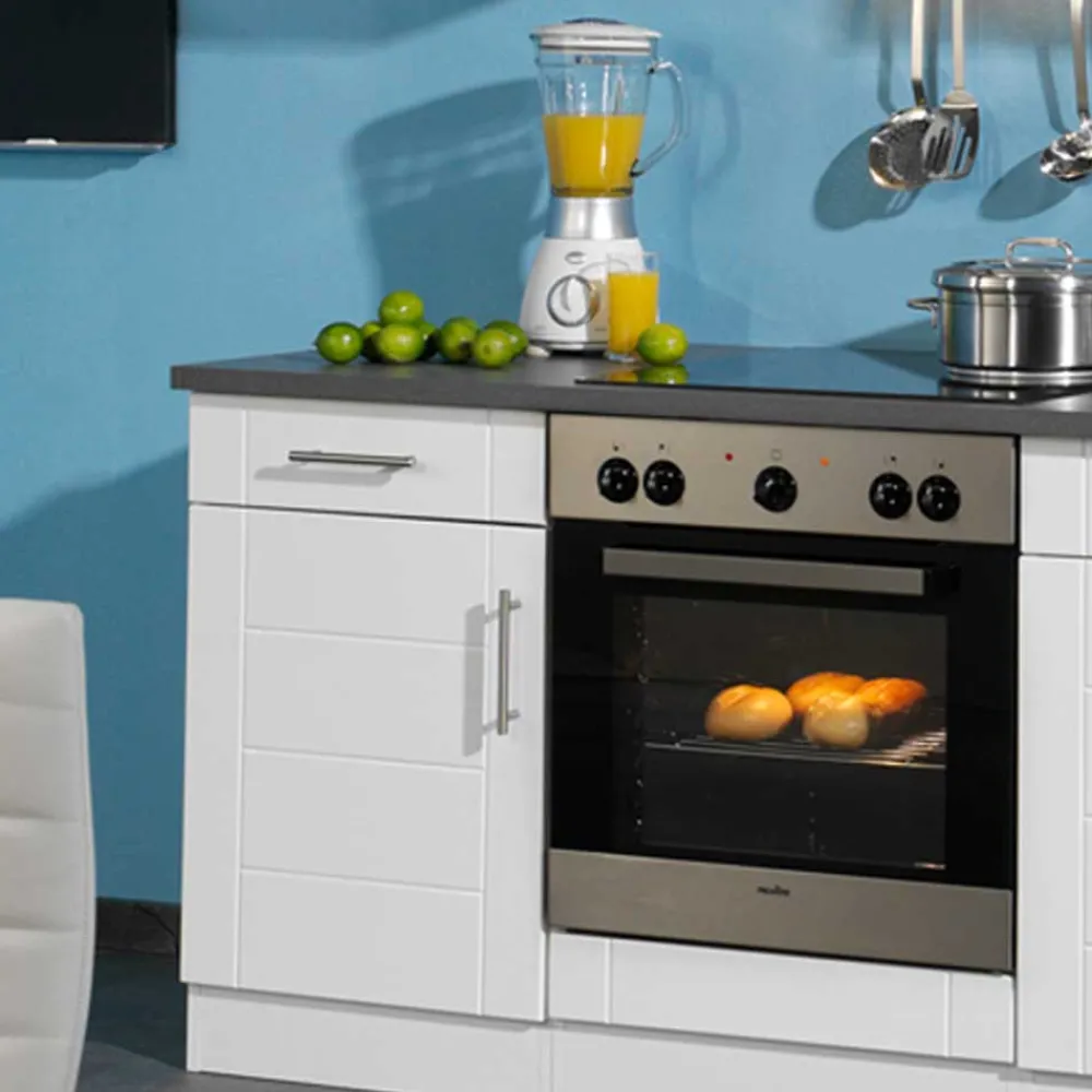 Wohnen Küchenzeile Flemingo in Hochglanz Weiß (sechsteilig)