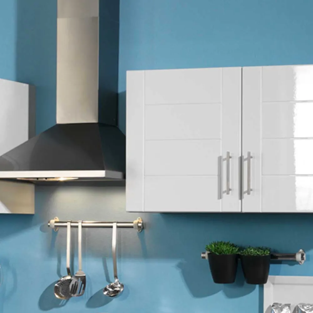 Wohnen Küchenzeile Flemingo in Hochglanz Weiß (sechsteilig)