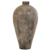 Wohnen Vasen*Keramik Blumenvase in Graubraun - Bombasti