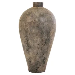 Wohnen Vasen*Keramik Blumenvase in Graubraun - Bombasti