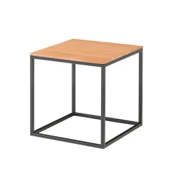 Wohnen Kernbuche Beistelltisch im Würfeldesign - Sidrana