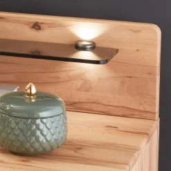 Wohnen Kernbuche Bett & Nachtkommoden - Krofun (dreiteilig)