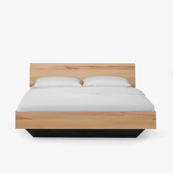 Wohnen Kernbuche Bett Josue in Schwebe-Optik