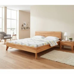 Wohnen Betten|Betten*Kernbuche Holzbett in Überlänge 210 cm - Junola I