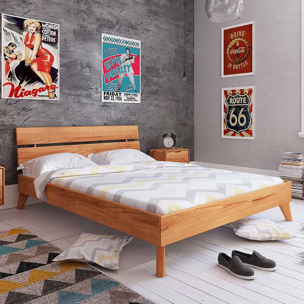 Wohnen Betten|Betten*Kernbuche Holzbett mit Überlänge 220 cm - Junola III