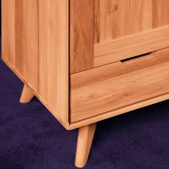 Wohnen Kernbuche Kleiderschrank mit 2 Türen - Junola