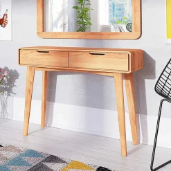 Wohnen Kernbuche Konsolentisch in 90 cm Länge - Junola