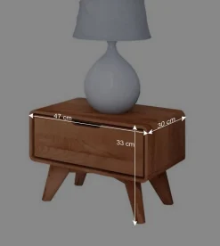 Wohnen Kommoden|Nachttische*Kernbuche Nachtkommode 47x33x30 cm - Junola