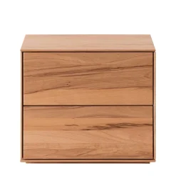 Wohnen Kernbuche Nachttisch mit zwei Schubladen - Stephens