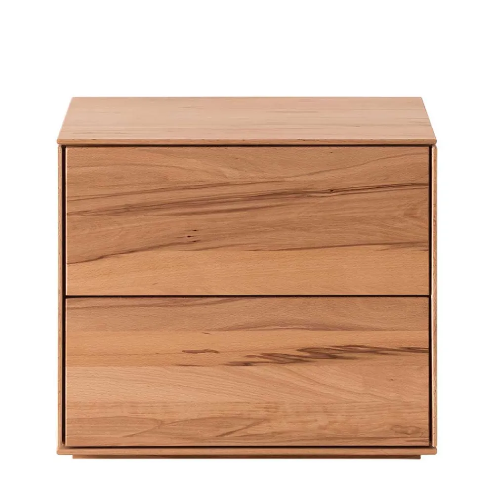 Wohnen Kernbuche Nachttisch mit zwei Schubladen - Stephens