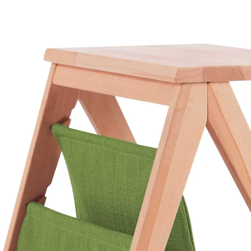 Wohnen Kernbuche Nachttisch Rivaso mit Stofftasche in Grün