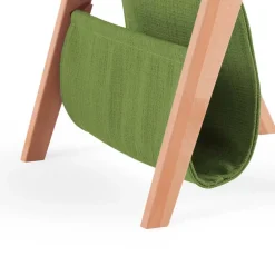 Wohnen Kernbuche Nachttisch Rivaso mit Stofftasche in Grün