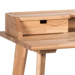 Wohnen Kernbuche Schreibtisch mit Aufsatz - Lora