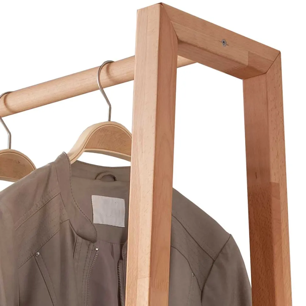 Wohnen Kernbuche Standgarderobe mit 2 Ablageböden - Barrios