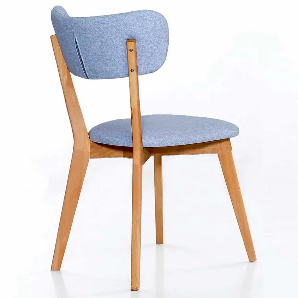 Wohnen Kernbuche Tischgruppe rund - Metauro (fünfteilig)