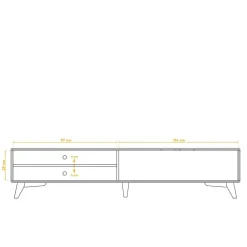 Wohnen Kernbuche TV Board in Natur geölt - Junola