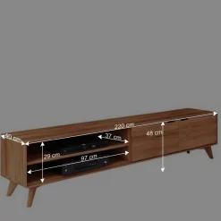 Wohnen Kernbuche TV Board in Natur geölt - Junola