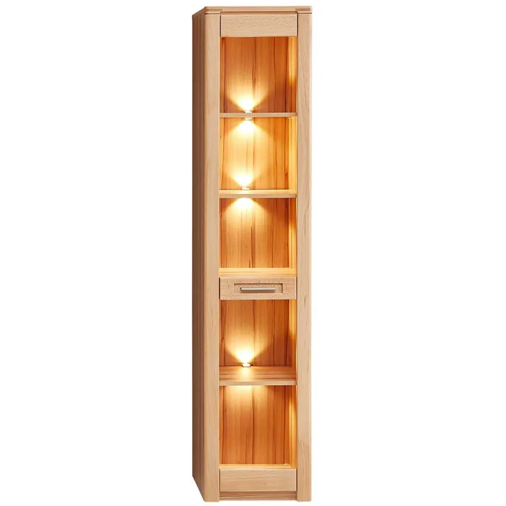 Wohnen Kernbuche Vitrine mit einer Tür - Amyonta