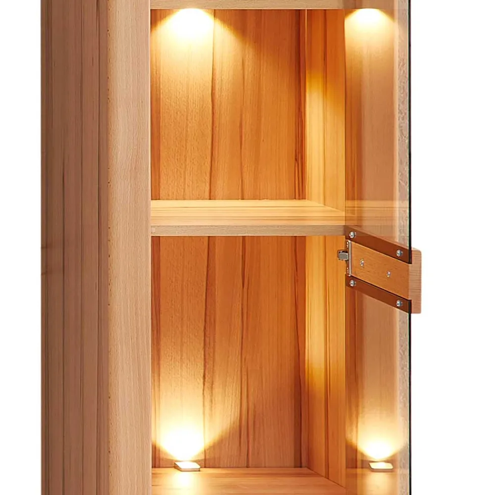 Wohnen Kernbuche Vitrine mit einer Tür - Amyonta