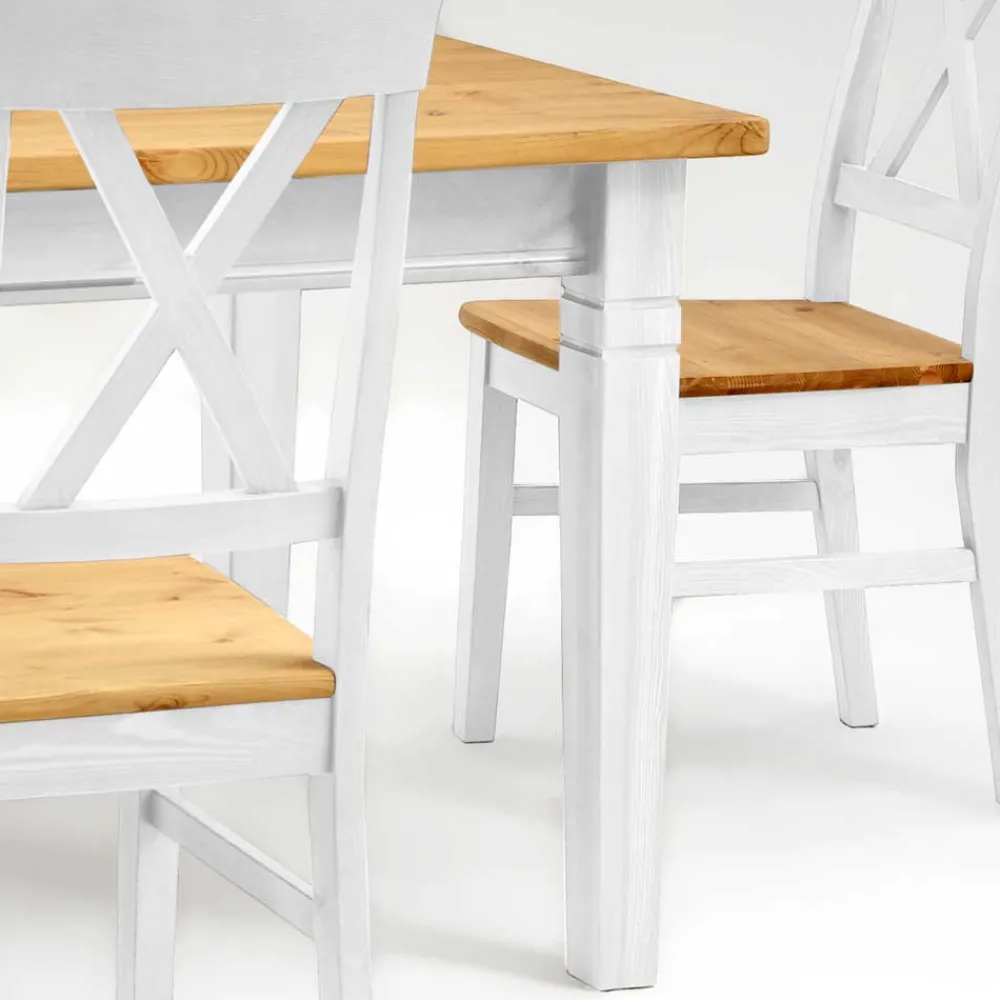 Wohnen Kiefer Esstisch Sibiuta mit Schubladen