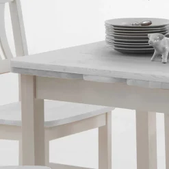 Wohnen Kiefer Esstisch Vironegras in Weiß