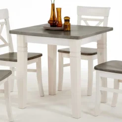 Wohnen Graue Möbel|Weiße Möbel*Kiefer Esstisch Yoan in Weiß Grau