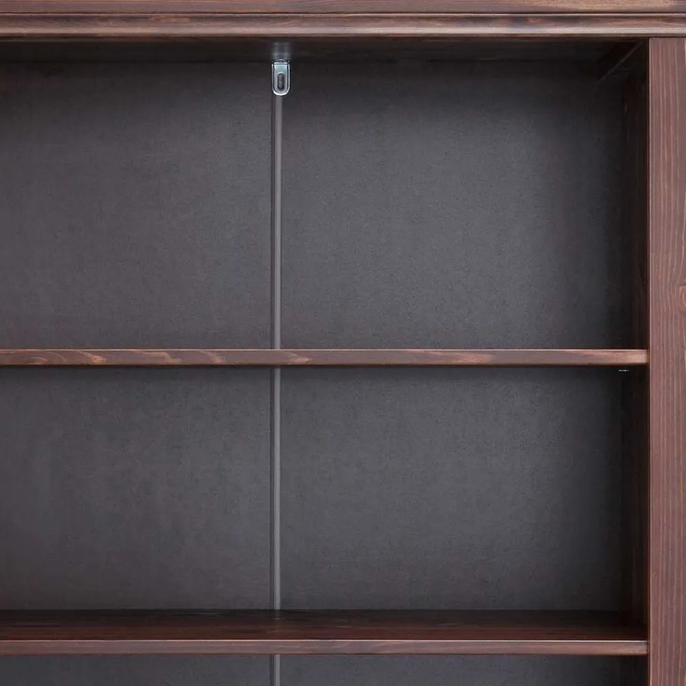 Wohnen Kiefer Holzregal in Dunkelbraun lackiert - Luvin