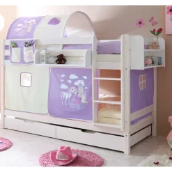 Wohnen Kinderbetten*Kiefer Kinderzimmer Stockbett in Weiß - Viragron