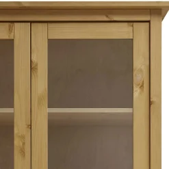 Wohnen Vitrinen|Wohnzimmer-Vitrinen*Kiefer Vitrinenschrank geölt & gebeizt - Jessma