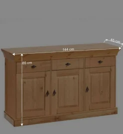 Wohnen Sideboards & Kommoden|Sideboards & Kommoden*Kiefer-Massivholz Sideboard Piatra im Landhausstil