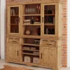 Wohnen Küchenschränke|Esszimmer-Vitrinen*Kiefernholz Buffet gebeizt und geölt - Lulzima