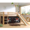 Wohnen Kinderbetten|Kindermöbel*Kiefernholz Hochbett mit Rutsche Seeräuber - Compadro