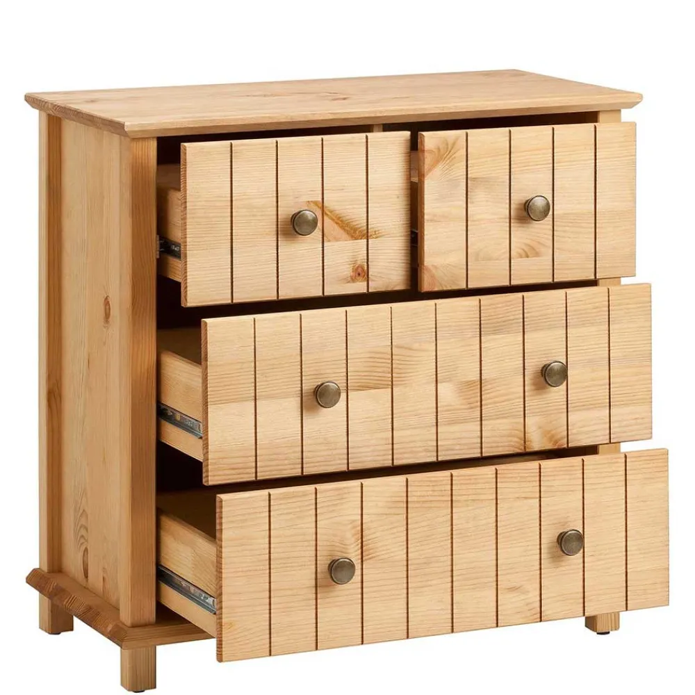 Wohnen Kiefernholz Kommode - modernes Landhaus - Akzinad