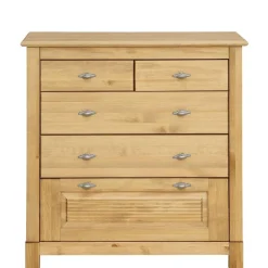 Wohnen Kiefernholz Kommode mit Metallgriffen - Lavronica