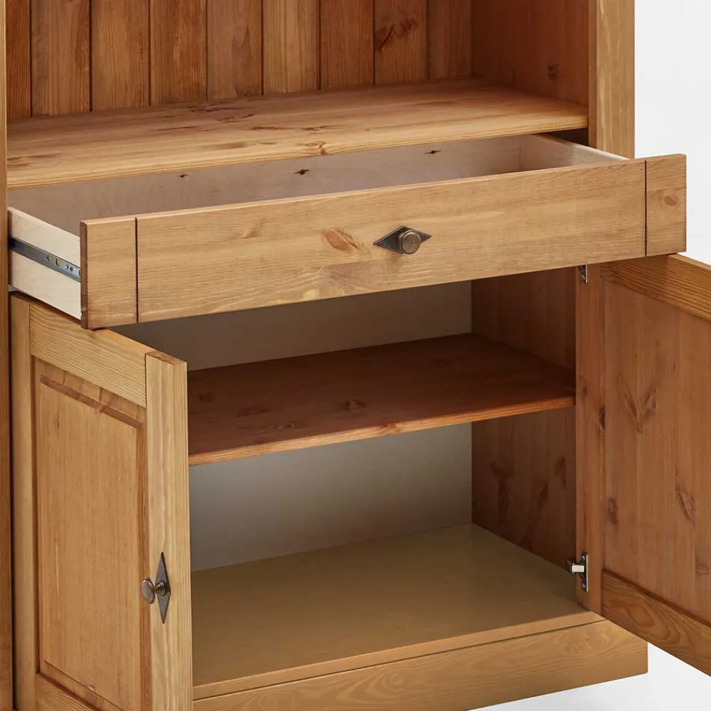 Wohnen Esszimmerregale|Regale*Kiefernholz Landhaus Regal 108x203x45 cm - Piatra