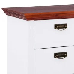 Wohnen Landhausmöbel|Küchenschränke*Kiefernholz Schubladen Kommode zweifarbig - Beapta