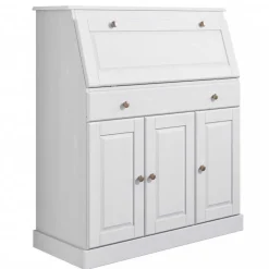 Wohnen Esszimmerschränke*Kiefernholz Sekretär in Weiß gewachst - Aritina