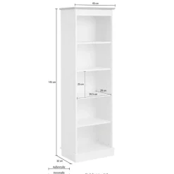 Wohnen Kiefernholz Standregal mit fünf Fächern - Goro