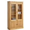 Wohnen Kiefernholz Vitrine gebeizt und geölt - Goro