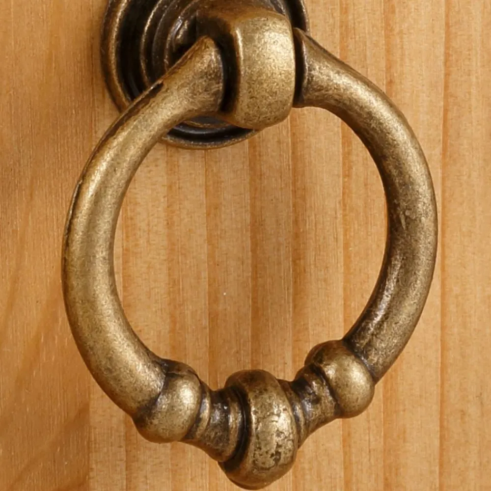 Wohnen Kiefernholz Vitrine gebeizt und geölt - Goro