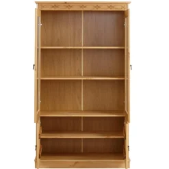 Wohnen Kiefernholz Vitrine gebeizt und geölt - Goro