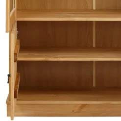 Wohnen Kiefernholz Vitrine gebeizt und geölt - Goro