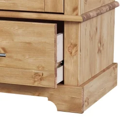 Wohnen Kiefernholz Vitrine Glastür im Modern Country Style - Noellisa