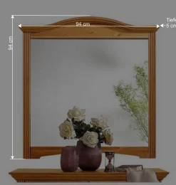 Wohnen Kiefernholz Wandspiegel im Landhaus Look - Vocoja